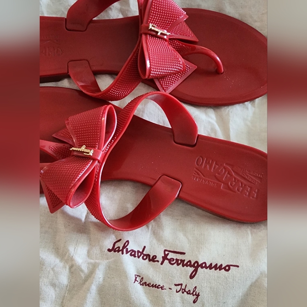Ferragamo Jelly Bow Sandal
